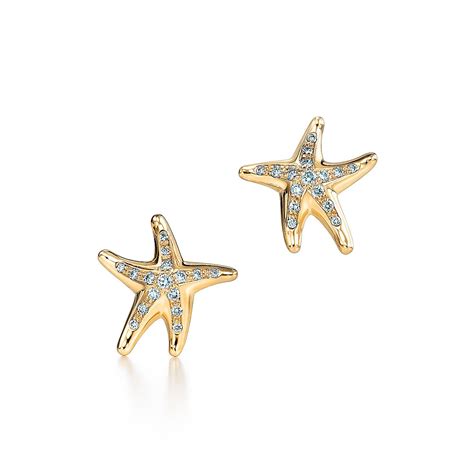 tiffany starfish earrings with diamonds